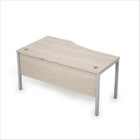 Avance 6МД.021 (Шамони светлый/алюминий матовый) Стол криволинейный правый