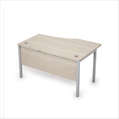 Avance 6МД.022 (Шамони светлый/алюминий матовый) Стол криволинейный левый