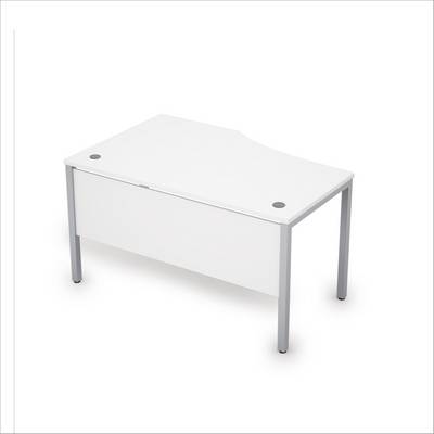Avance 6МД.023 (Белый/алюминий матовый) Стол криволинейный правый