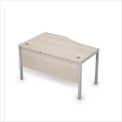 Avance 6МД.023 (Шамони светлый/алюминий матовый) Стол криволинейный правый