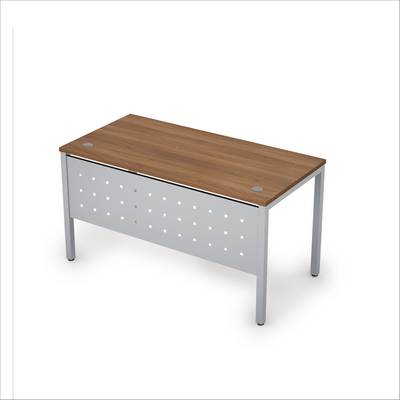 Avance 6МК.068 (Шамони темный/алюминий матовый) Стол рабочий с экраном из металла