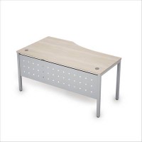 Avance 6МК.021 (Шамони светлый/алюминий матовый) Стол криволинейный правый