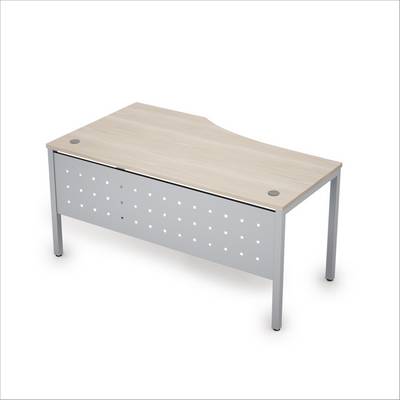 Avance 6МК.021 (Шамони светлый/алюминий матовый) Стол криволинейный правый