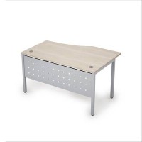 Avance 6МК.022 (Шамони светлый/алюминий матовый) Стол криволинейный левый