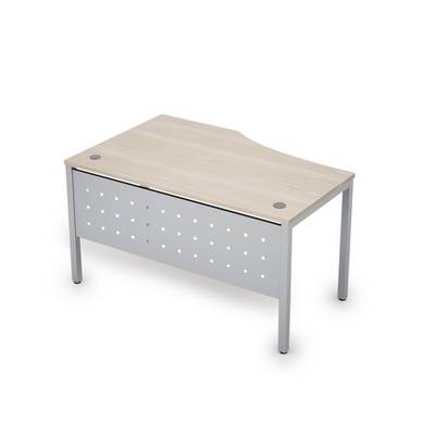 Avance 6МК.023 (Шамони светлый/алюминий матовый) Стол криволинейный правый