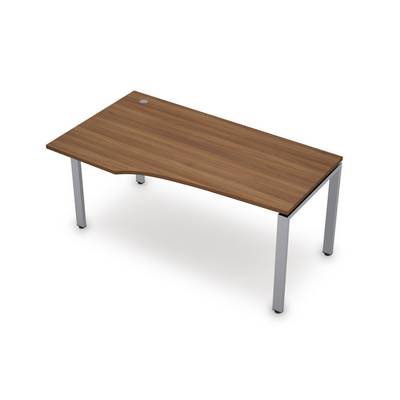 Avance 6М.620 (Шамони темный/алюминий матовый) Стол криволинейный, левый