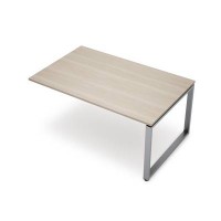 Avance 6МПК-О.601 (Шамони светлый/алюминий матовый) Бенч-система для переговорных столов, конечный модуль