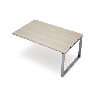 Avance 6МПК-О.601 (Шамони светлый/алюминий матовый) Бенч-система для переговорных столов, конечный модуль