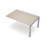 Avance 6МПК.602 (Шамони светлый/алюминий матовый) Бенч-система для переговорных столов, конечный модуль