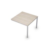 Avance 6МПК.001 (Шамони светлый/алюминий матовый) Бенч-система для переговорных столов, конечный модуль