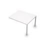 Avance 6МПК.002 (Белый/алюминий матовый) Бенч-система для переговорных столов, конечный модуль