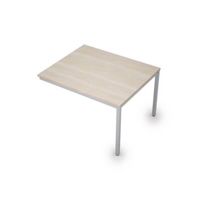 Avance 6МПК.002 (Шамони светлый/алюминий матовый) Бенч-система для переговорных столов, конечный модуль
