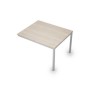 Avance 6МПК.002 (Шамони светлый/алюминий матовый) Бенч-система для переговорных столов, конечный модуль