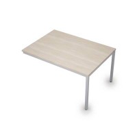 Avance 6МПК.003 (Шамони светлый/алюминий матовый) Бенч-система для переговорных столов, конечный модуль