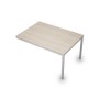 Avance 6МПК.003 (Шамони светлый/алюминий матовый) Бенч-система для переговорных столов, конечный модуль