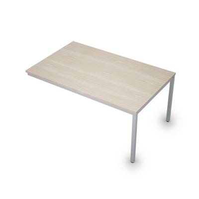 Avance 6МПК.004 (Шамони светлый/алюминий матовый) Бенч-система для переговорных столов, конечный модуль