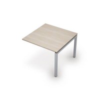 Avance 6МПК.501 (Шамони светлый/алюминий матовый) Бенч-система для переговорных столов, конечный модуль