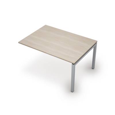 Avance 6МПК.503 (Шамони светлый/алюминий матовый) Бенч-система для переговорных столов, конечный модуль