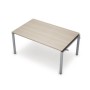 Avance 6МПН.601 (Шамони светлый/алюминий матовый) Бенч-система для переговорных столов, начальный модуль
