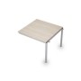 Avance 6МПС.001 (Шамони светлый/алюминий матовый) Бенч-система для переговорных столов, средний модуль