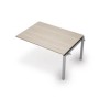 Avance 6МПС.503 (Шамони светлый/алюминий матовый) Бенч-система для переговорных столов, средний модуль