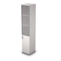 Avance 6П.005.4Л (Белый) Пенал для документов высокий со стеклом, левый