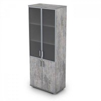 Avance 6Ш.005.4 (basalt) Шкаф для документов высокий со стеклом