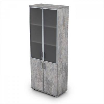 Avance 6Ш.005.4 (basalt) Шкаф для документов высокий со стеклом