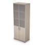 Avance 6Ш.005.4 (Шамони светлый) Шкаф для документов высокий со стеклом