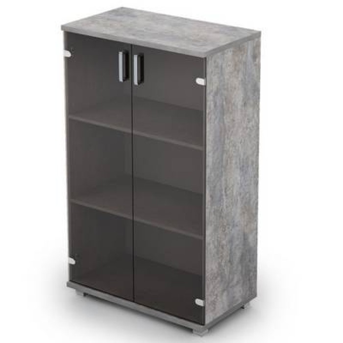 Avance 6Ш.017.3 (basalt) Шкаф для документов средний со стеклом