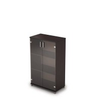 Avance 6Ш.017.3 (Венге) Шкаф для документов средний со стеклом