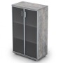 Avance 6Ш.017.4 (basalt) Шкаф для документов средний со стеклом