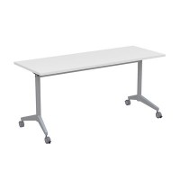 Bend 8СР.104-S (Белый/Алюминий матовый) Складной прямолинейный стол-трансформер Simple