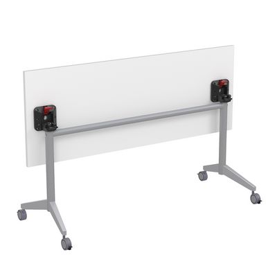 Bend 8СР.104-S (Белый/Алюминий матовый) Складной прямолинейный стол-трансформер Simple