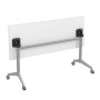 Bend 8СР.104-S (Белый/Алюминий матовый) Складной прямолинейный стол-трансформер Simple