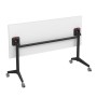 Bend 8СР.104-S (Белый/Черный) Складной прямолинейный стол-трансформер Simple
