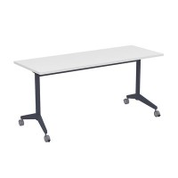 Bend 8СР.104-S (Белый/Графит) Складной прямолинейный стол-трансформер Simple