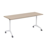 Bend 8СР.104-S (Шамони светлый/Белый) Складной прямолинейный стол-трансформер Simple