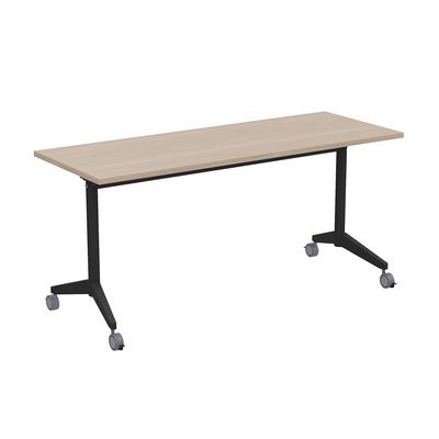 Bend 8СР.104-S (Шамони светлый/Черный) Складной прямолинейный стол-трансформер Simple