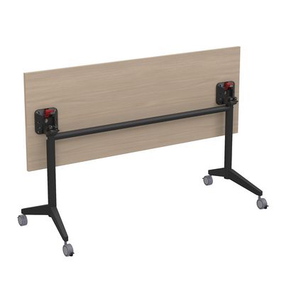 Bend 8СР.104-S (Шамони светлый/Черный) Складной прямолинейный стол-трансформер Simple