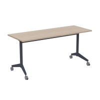 Bend 8СР.104-S (Шамони светлый/Графит) Складной прямолинейный стол-трансформер Simple