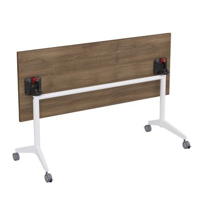 Bend 8СР.104-S (Шамони темный/Белый) Складной прямолинейный стол-трансформер Simple