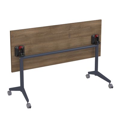 Bend 8СР.104-S (Шамони темный/Графит) Складной прямолинейный стол-трансформер Simple