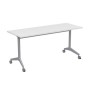 Bend 8СР.104 (Белый/Алюминий матовый) Складной прямолинейный стол-трансформер