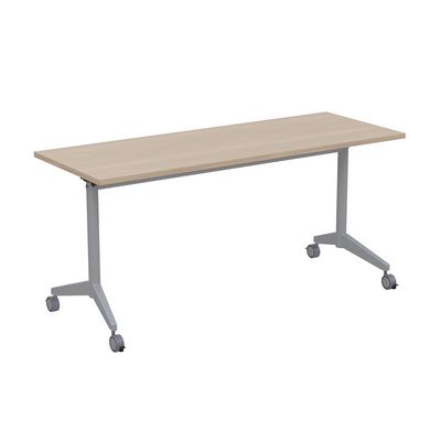 Bend 8СР.104 (Шамони светлый/Алюминий матовый) Складной прямолинейный стол-трансформер