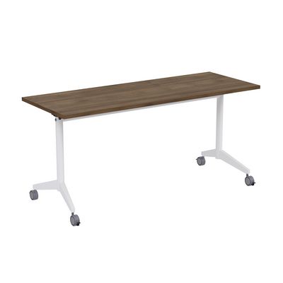 Bend 8СР.104 (Шамони темный/Белый) Складной прямолинейный стол-трансформер