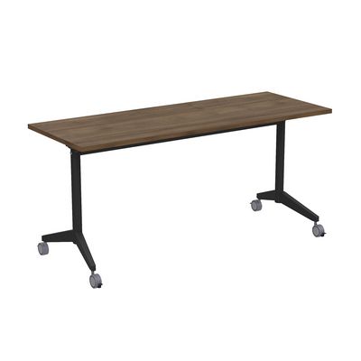 Bend 8СР.104 (Шамони темный/Черный) Складной прямолинейный стол-трансформер