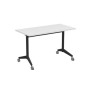 Bend 8СР.108-S (Белый/Черный) Складной прямолинейный стол-трансформер Simple