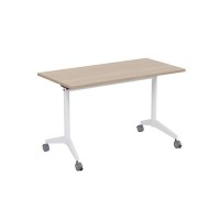 Bend 8СР.108-S (Шамони светлый/Белый) Складной прямолинейный стол-трансформер Simple