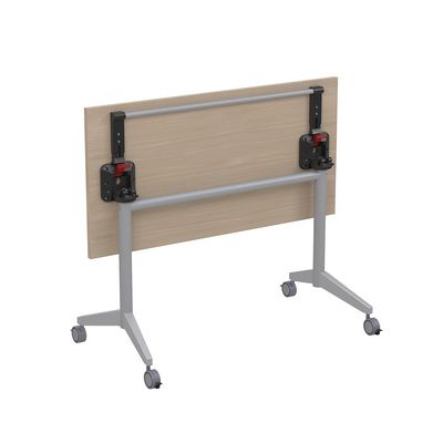 Bend 8СР.108 (Шамони светлый/Алюминий матовый) Складной прямолинейный стол-трансформер